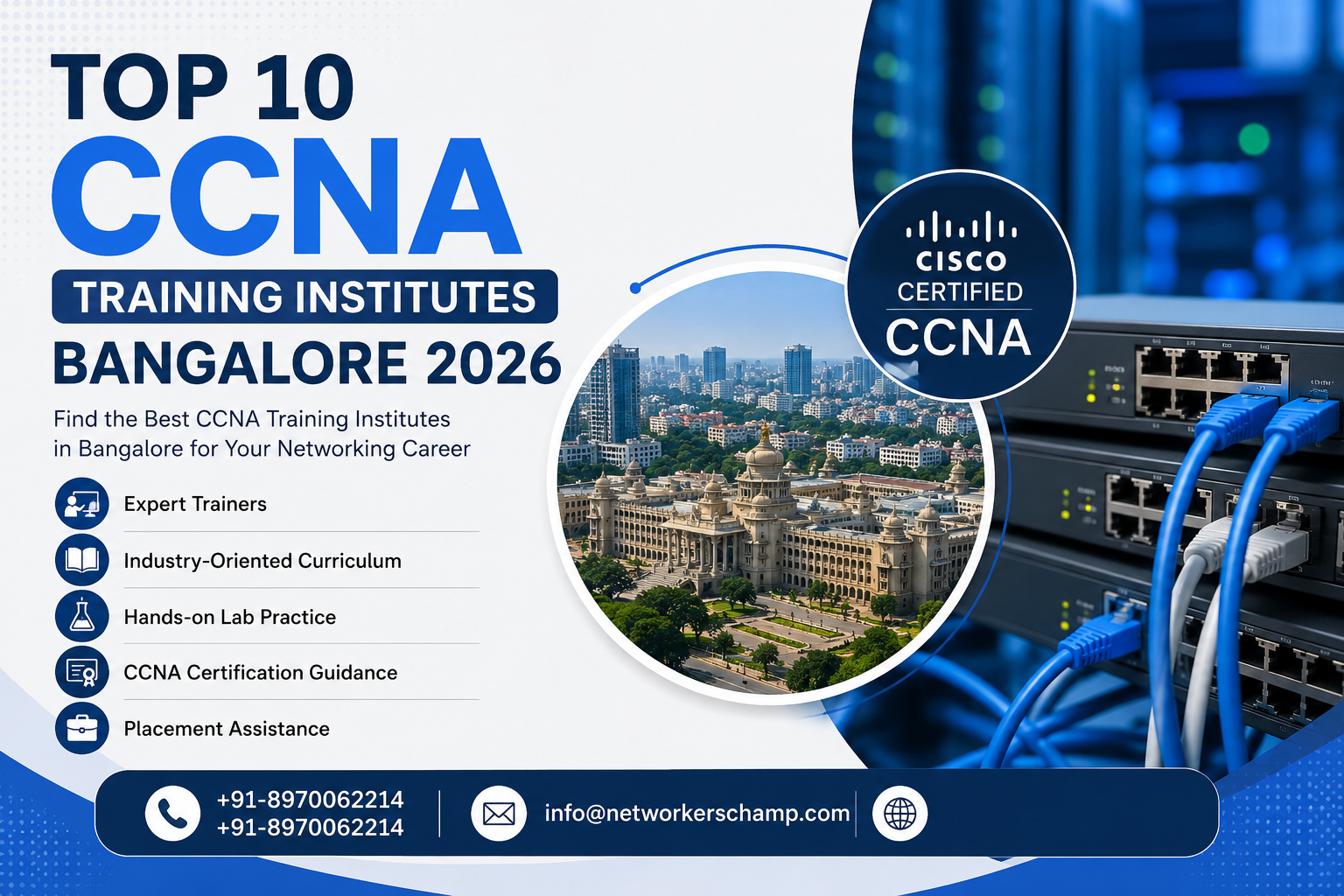 top 10 CCNA training institutes Bangalore 2026