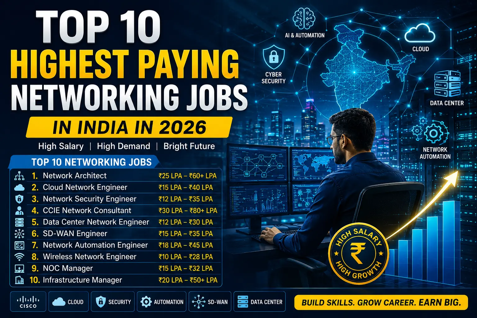 Highest Paying Networking Jobs in India 2026